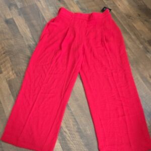 Ella Vibrant Red Wide-Leg Pants